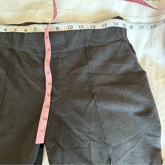 GARNET HILL Comfort Crop Trousers Pull-on Pants Heathered Charcoal Size Medium - Picture 12 of 13
